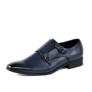 NEW AMALI men's willis leather dress shoes in navy